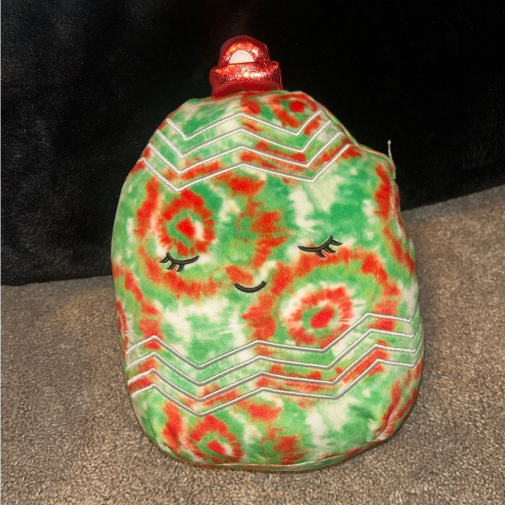 Kinara 8” Squishmallows Red and Green Holiday Pillow